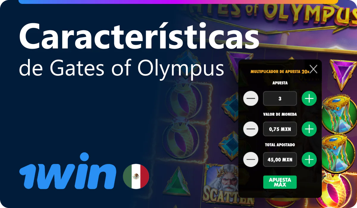 Funciones del juego 1win Gates of Olympus
