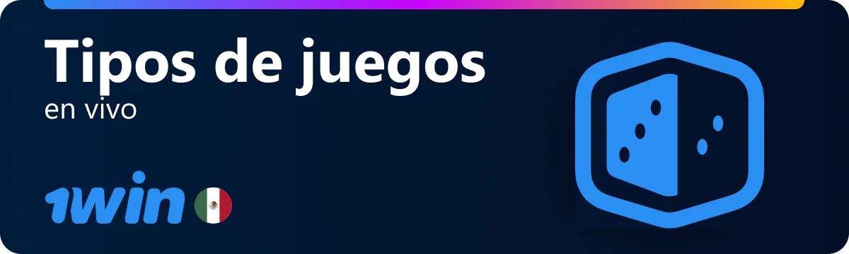 Variedad de juegos en vivo en 1win México